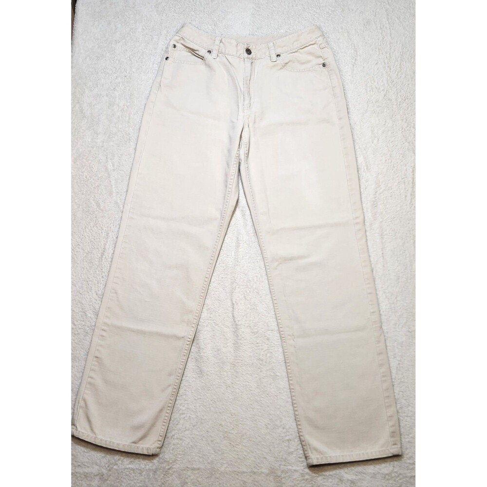 Liz Claiborne Lizwear Jeans Cream Sand Off-White High Rise Size 8 Vintage 90s